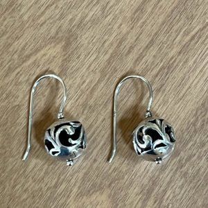 Silpada W0718 Sterling Silver Simple Delight Filigree Scroll Ball Earrings